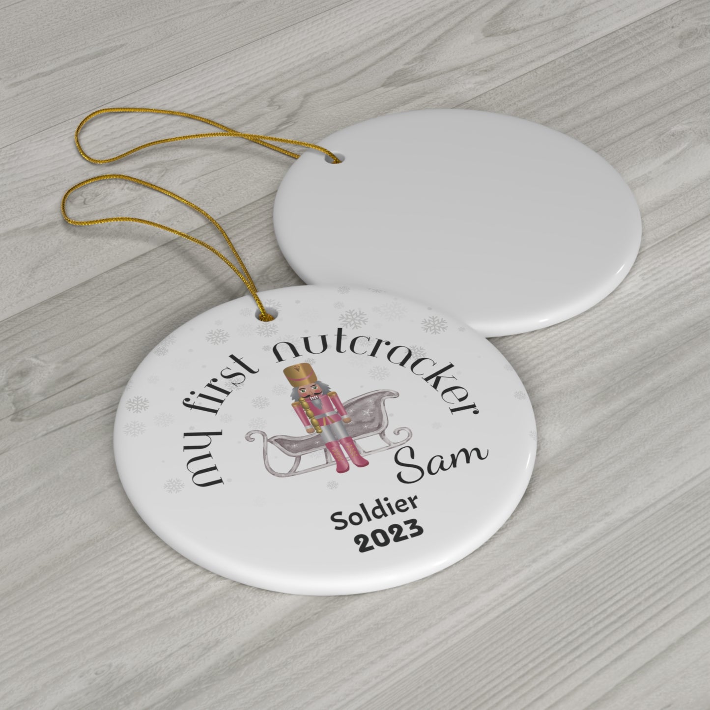 Holidays:: Ballet first nutcracker ornament gift ballet shoes ornament personalized ceramic ornament ballet dancer gift | personalized gift (2)