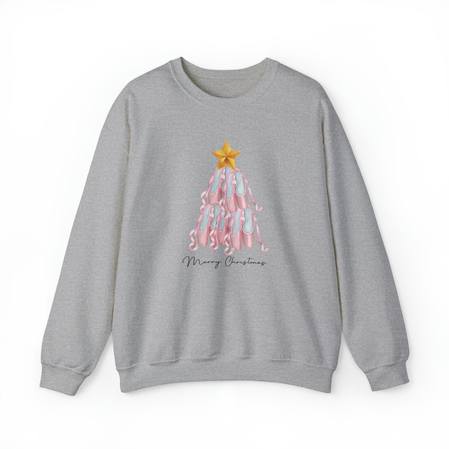 Holidays:: Ballet Pointe Shoe Christmas tree sweatshirt for dancer - dance teacher, ballerina