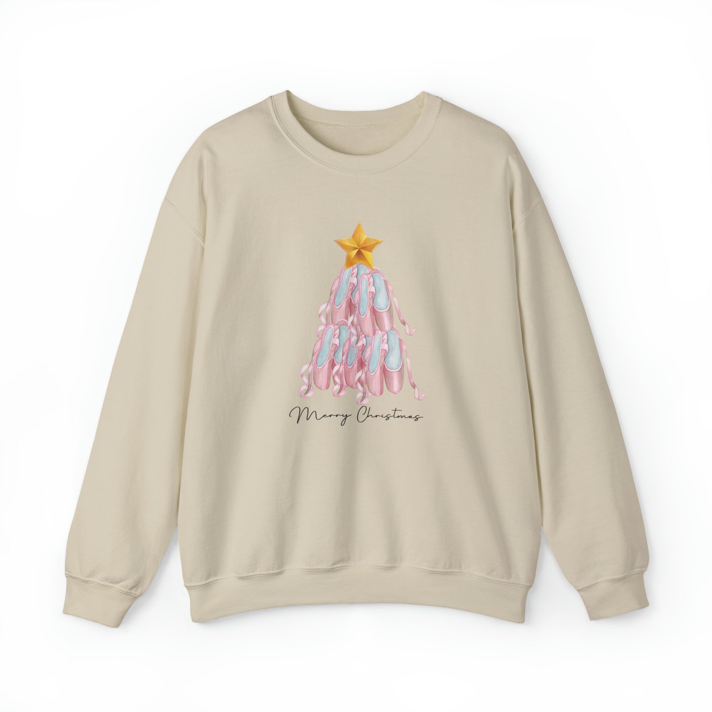 Holidays:: Ballet Pointe Shoe Christmas tree sweatshirt for dancer - dance teacher, ballerina