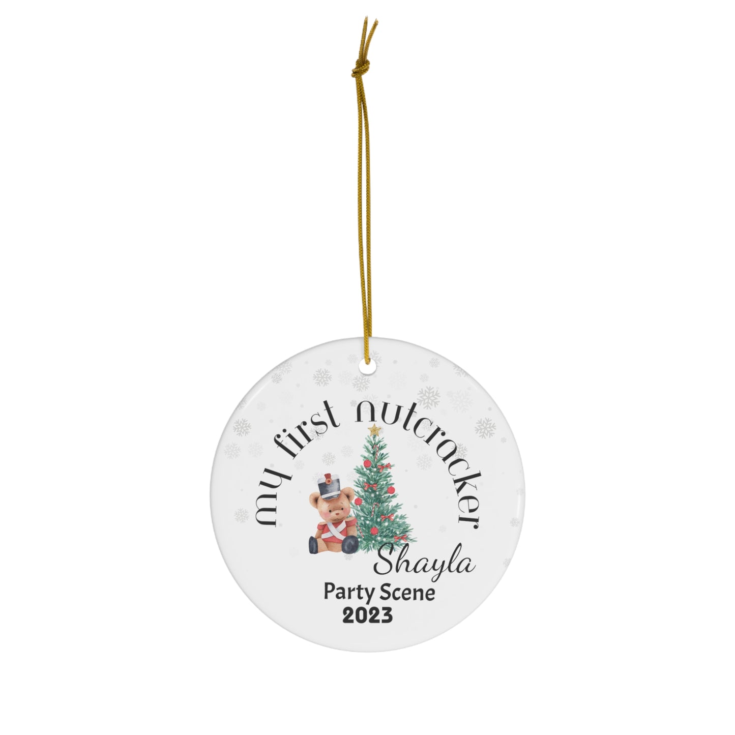 Holidays:: Ballet first nutcracker ornament gift ballet shoes ornament personalized ceramic ornament ballet dancer gift | personalized gift (2)