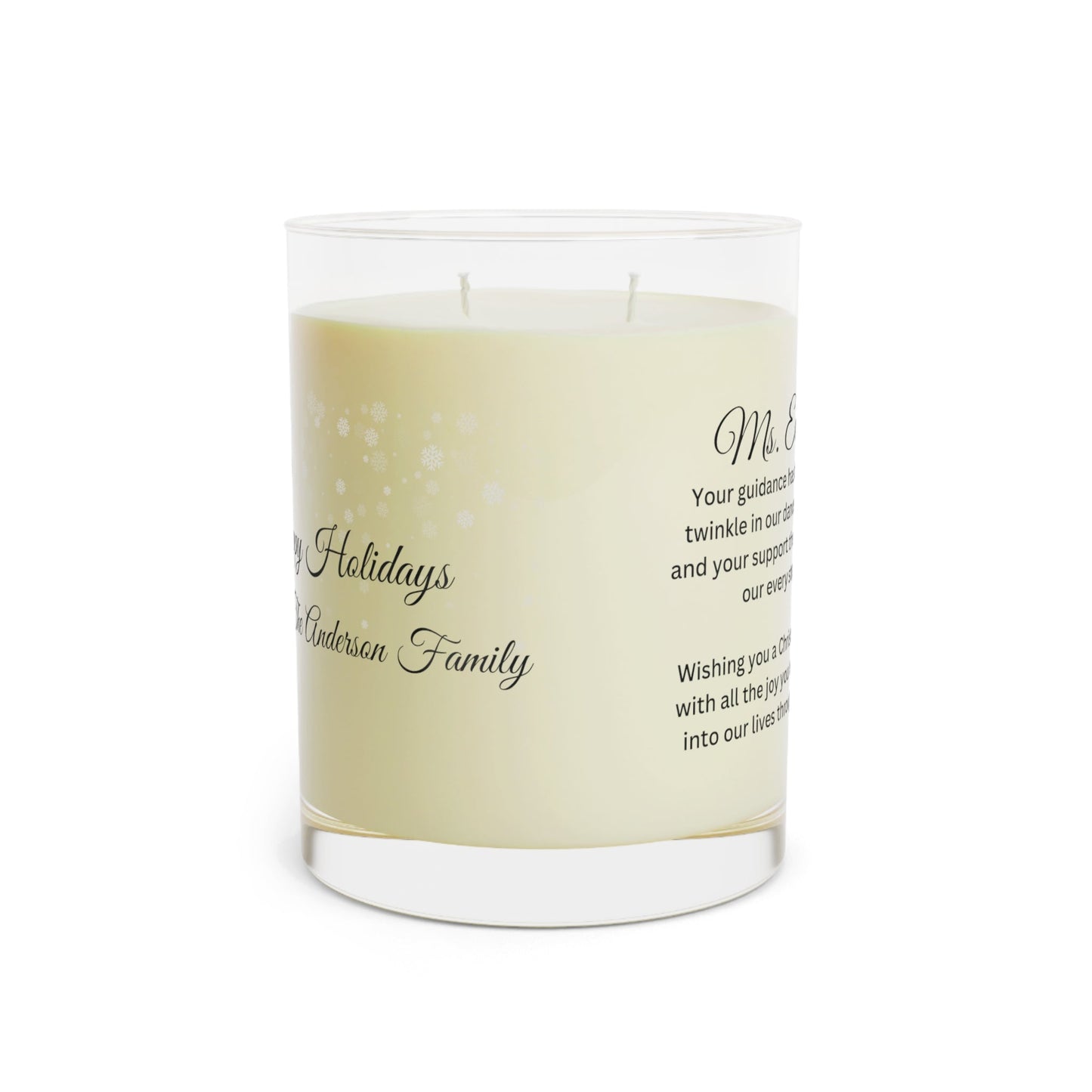 Dance Teacher Scented Message Candle - Full Glass, 11oz personalized gift for dance teacher| dance teacher gifts