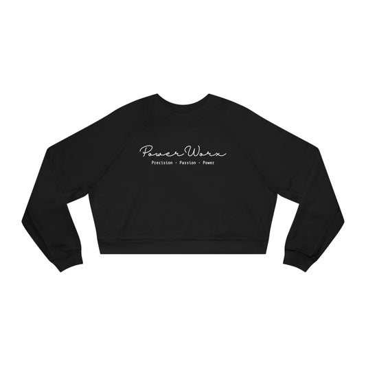 PWD | Women's Fleece lightweight Cropped Pullover | Script