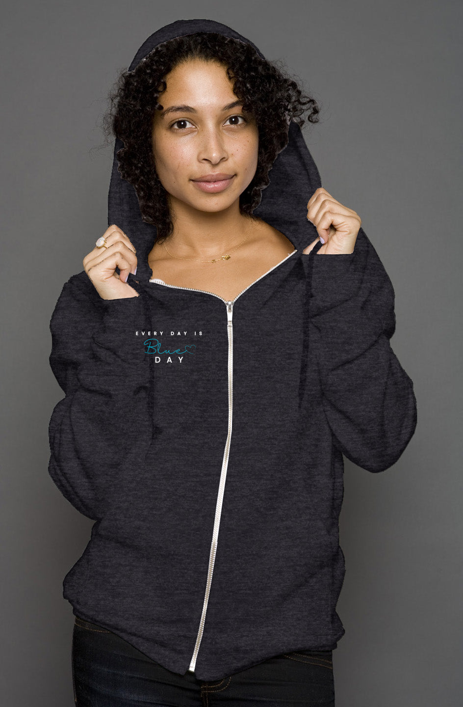 PWD | Adult unisex zip hoody | blue day