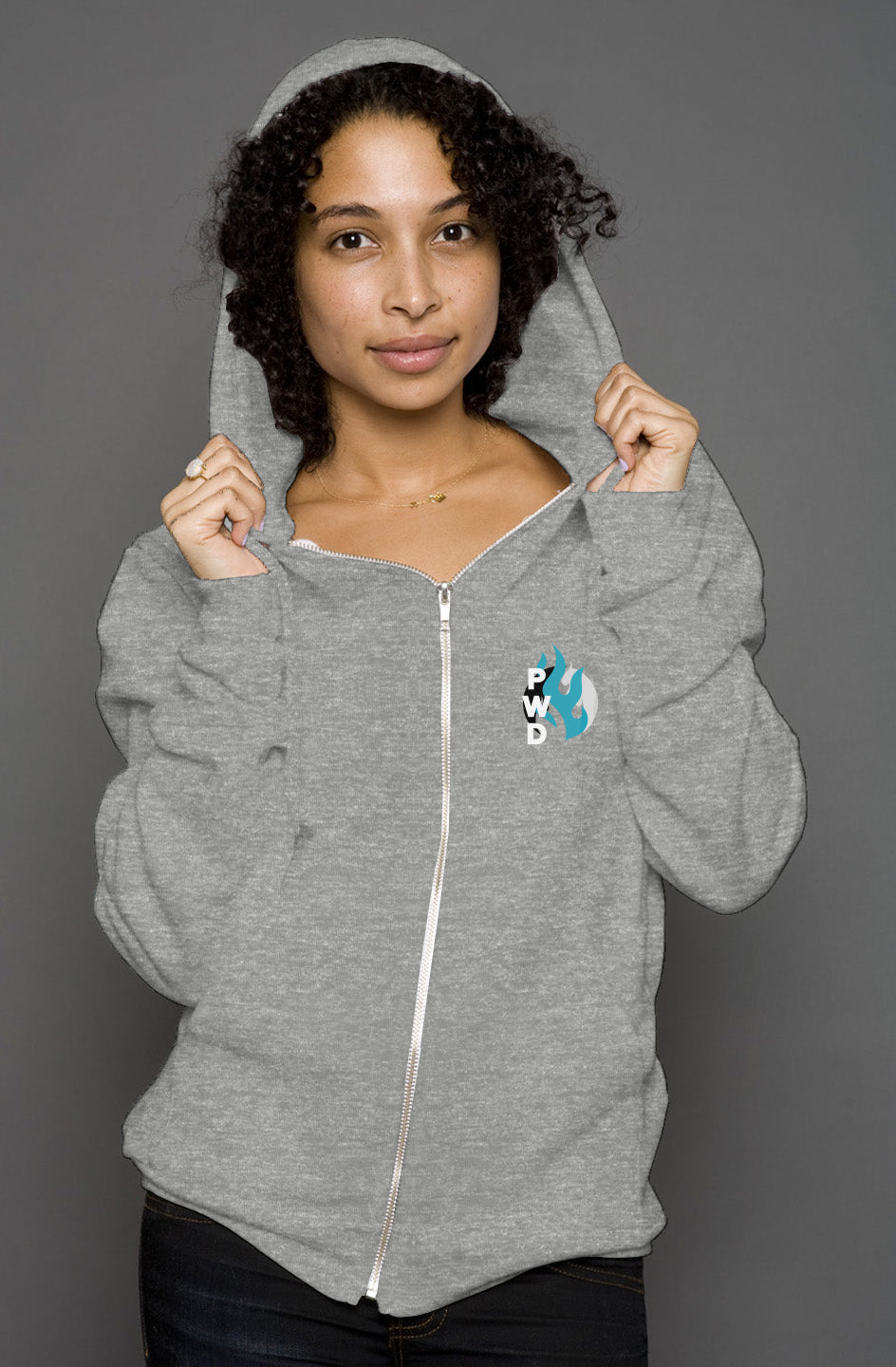 PWD | adult unisex heather zip hoody | ignite