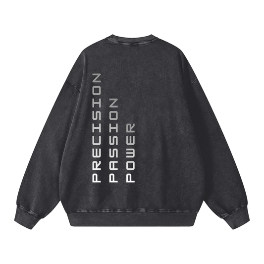 (PWD) Snow Washed Oversized Sweatshirt- 3P