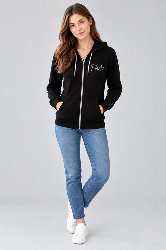 (PWD) Unisex Sponge Fleece Full Zip Hoodie