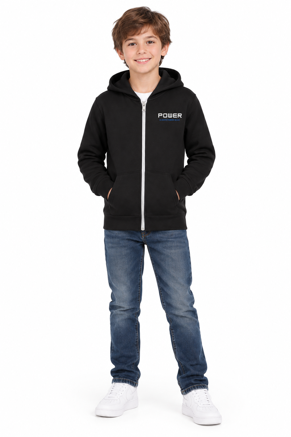(PWD) Youth Sponge Fleece Full Zip Hoodie