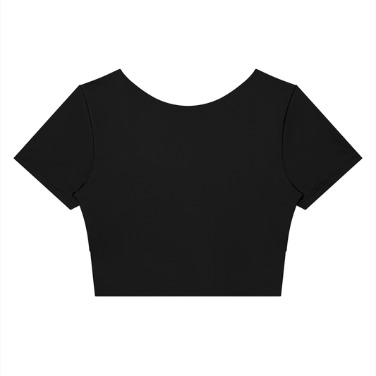 (PWD) Women's Panelled Crop Yoga T-Shirt