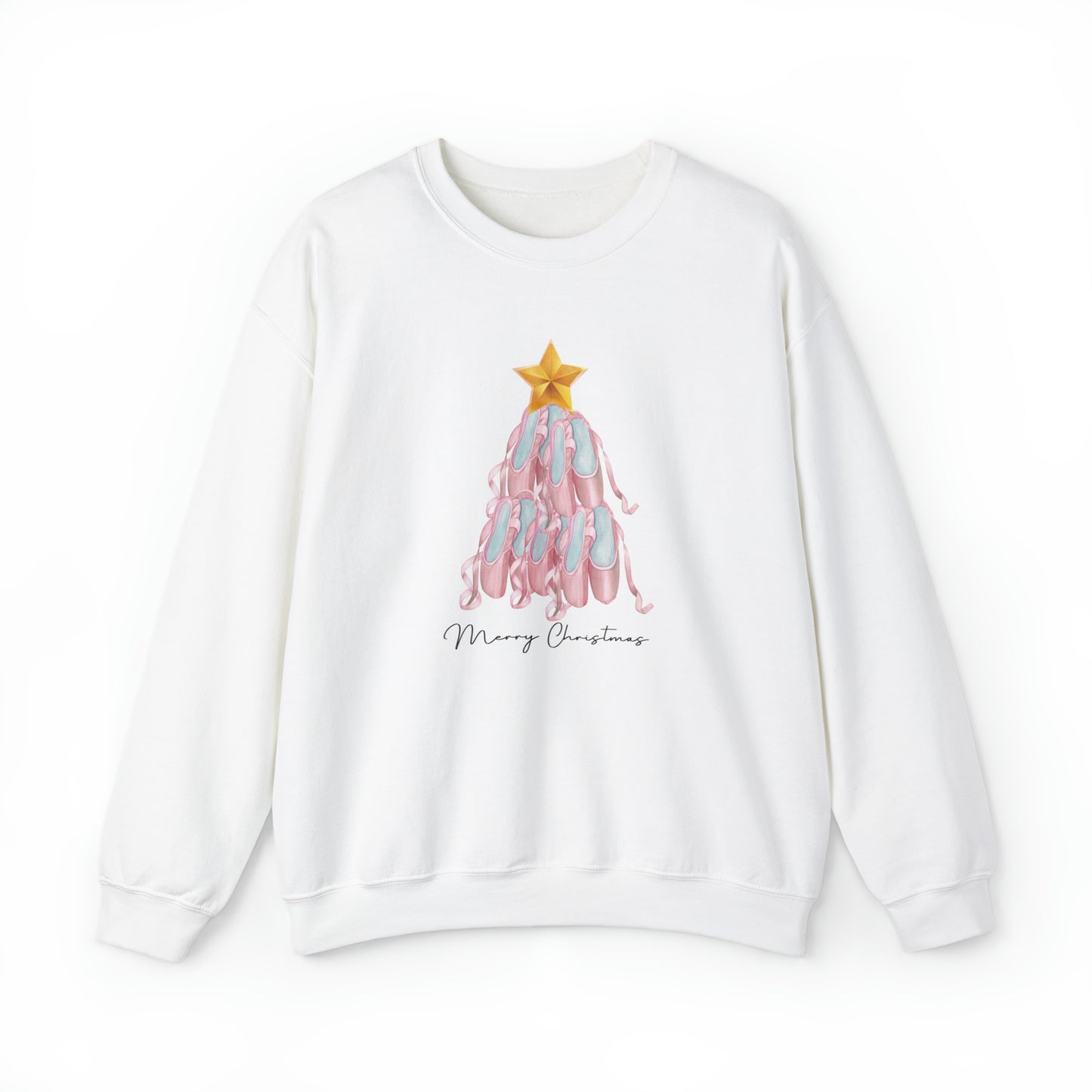 Holidays:: Ballet Pointe Shoe Christmas tree sweatshirt for dancer - dance teacher, ballerina