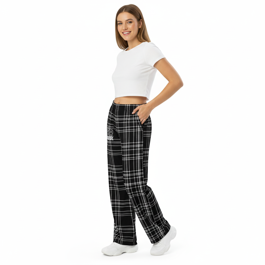 PWD| Adult unisex wide-leg pants | Plaid Power