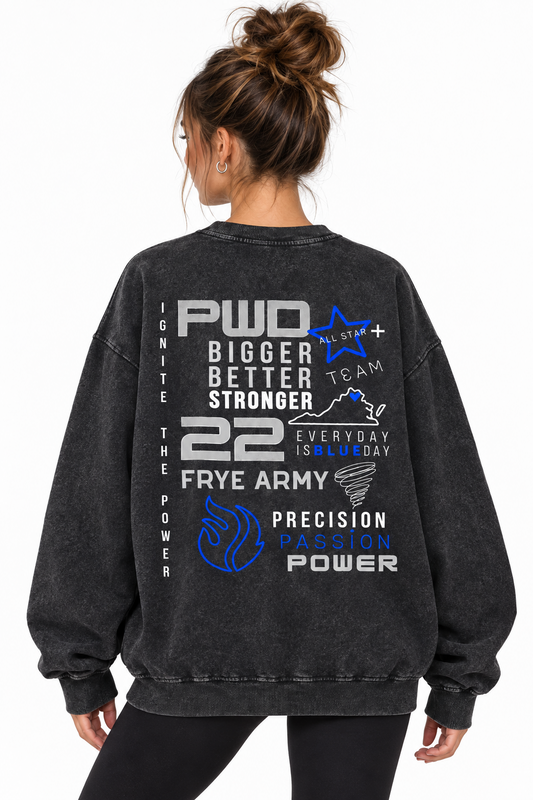 (PWD) Unisex Snow Washed Oversized Sweatshirt
