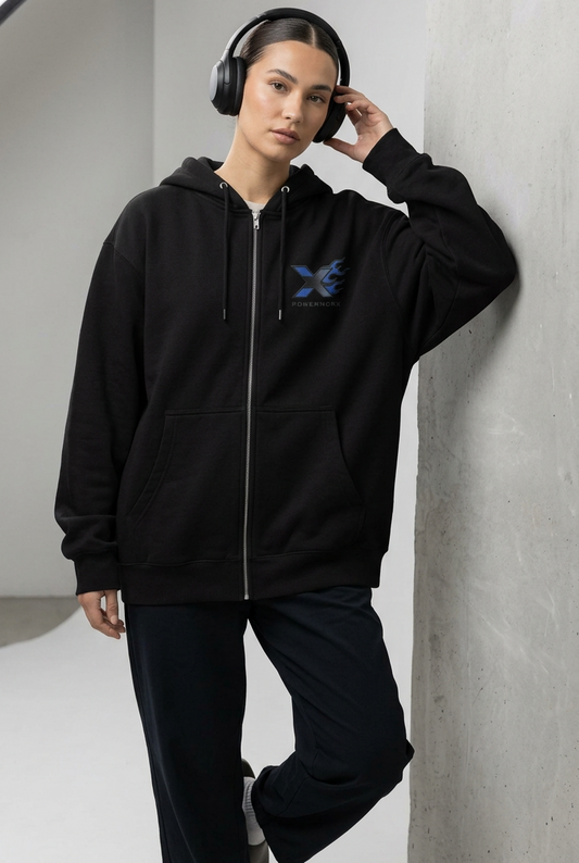 (PWD) Premium full zip hoodie - Embroidery- X