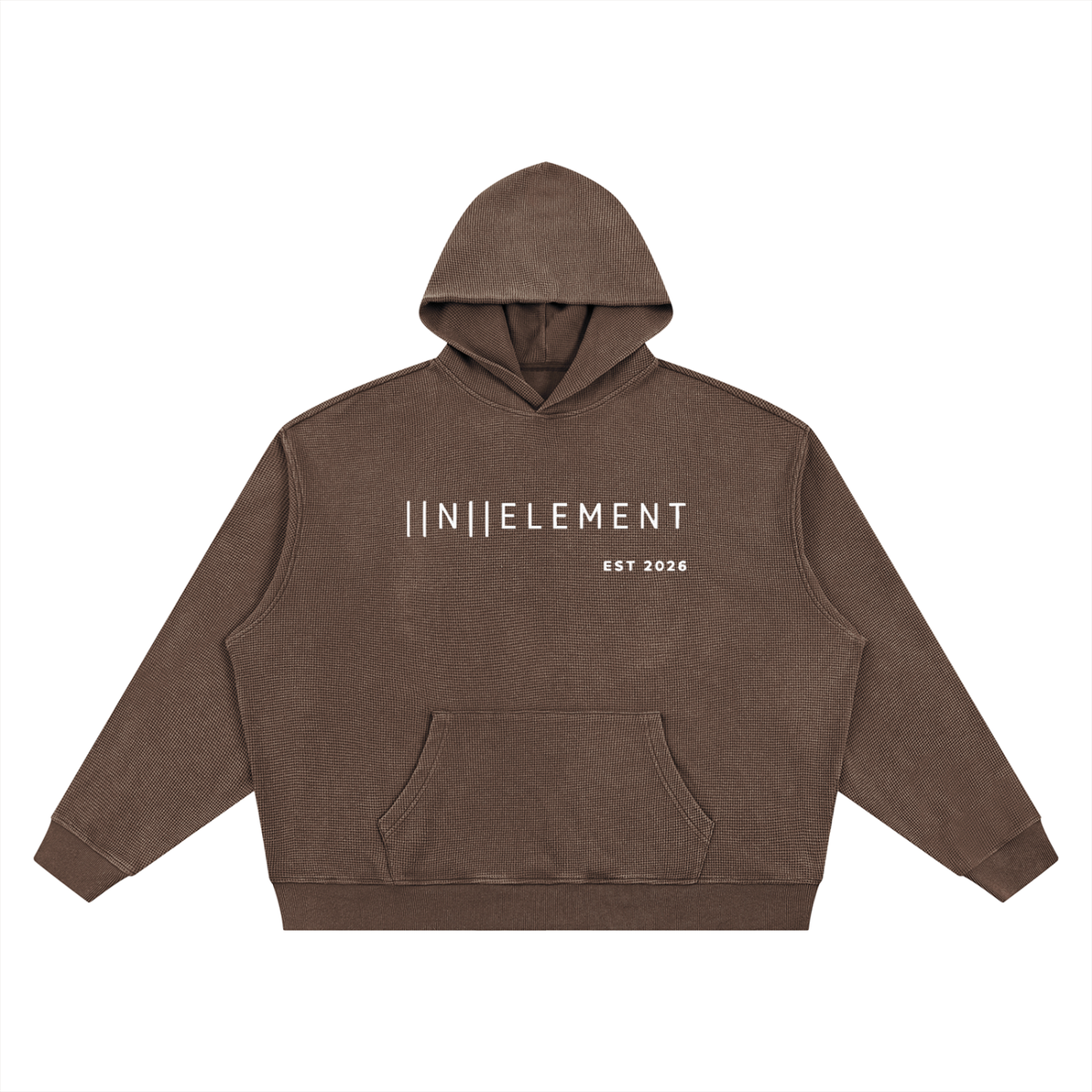 Unisex Vintage Wash Waffle Boxy Hoodie
