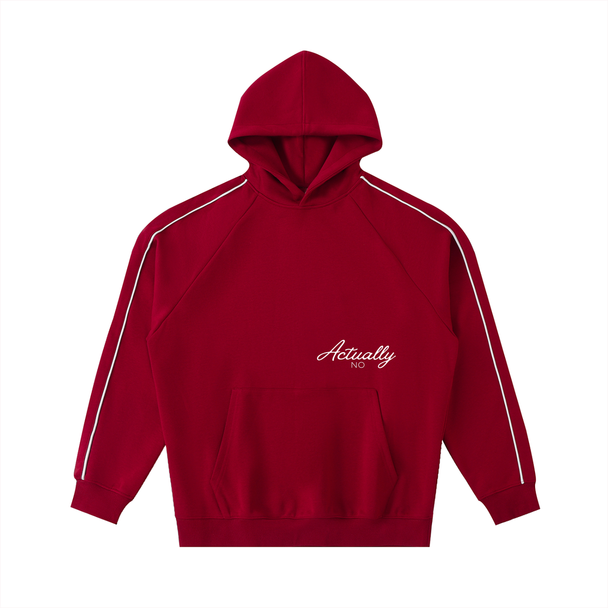 Contrast Piping Raglan Hoodie