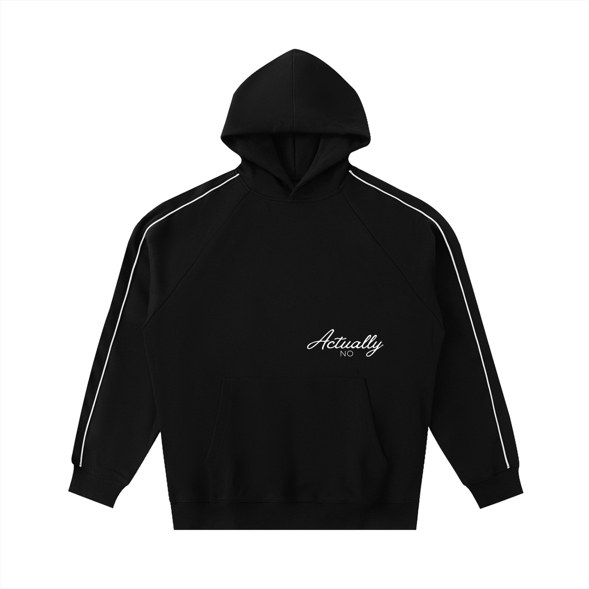 Contrast Piping Raglan Hoodie