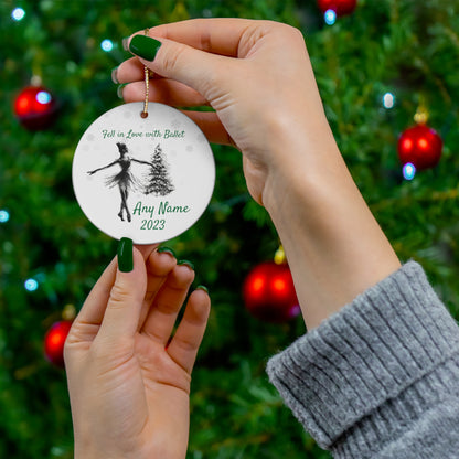 Holidays:: Ornament |love ballet|pointe shoe year|personalized for dancer