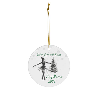 Holidays:: Ornament |love ballet|pointe shoe year|personalized for dancer