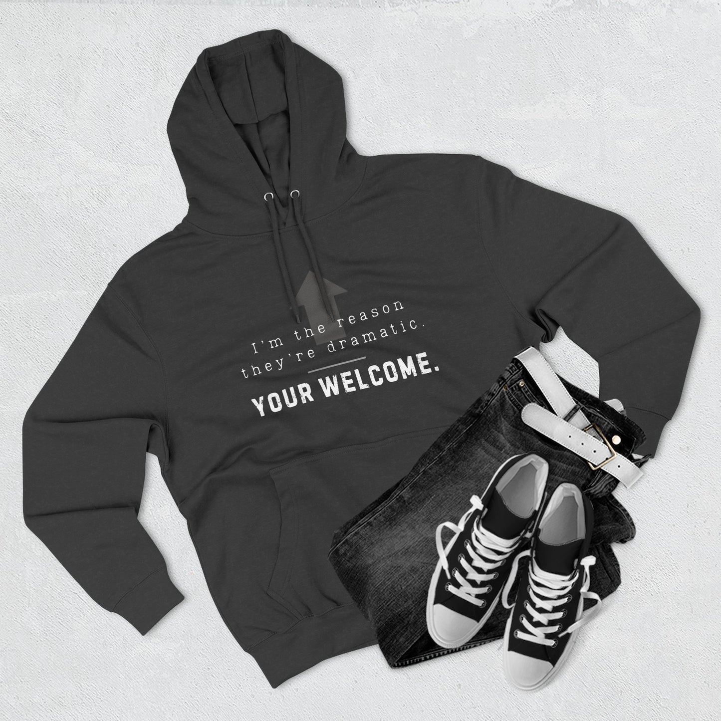 Dramatic Fleece Hoodie - Funny Graphic Sweatshirt, Perfect Gift, #DanceBro Merch,