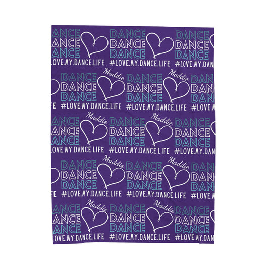 Dance plush blanket (purple)|dancer gift| perfect for snuggles| love dance blanket for dancer