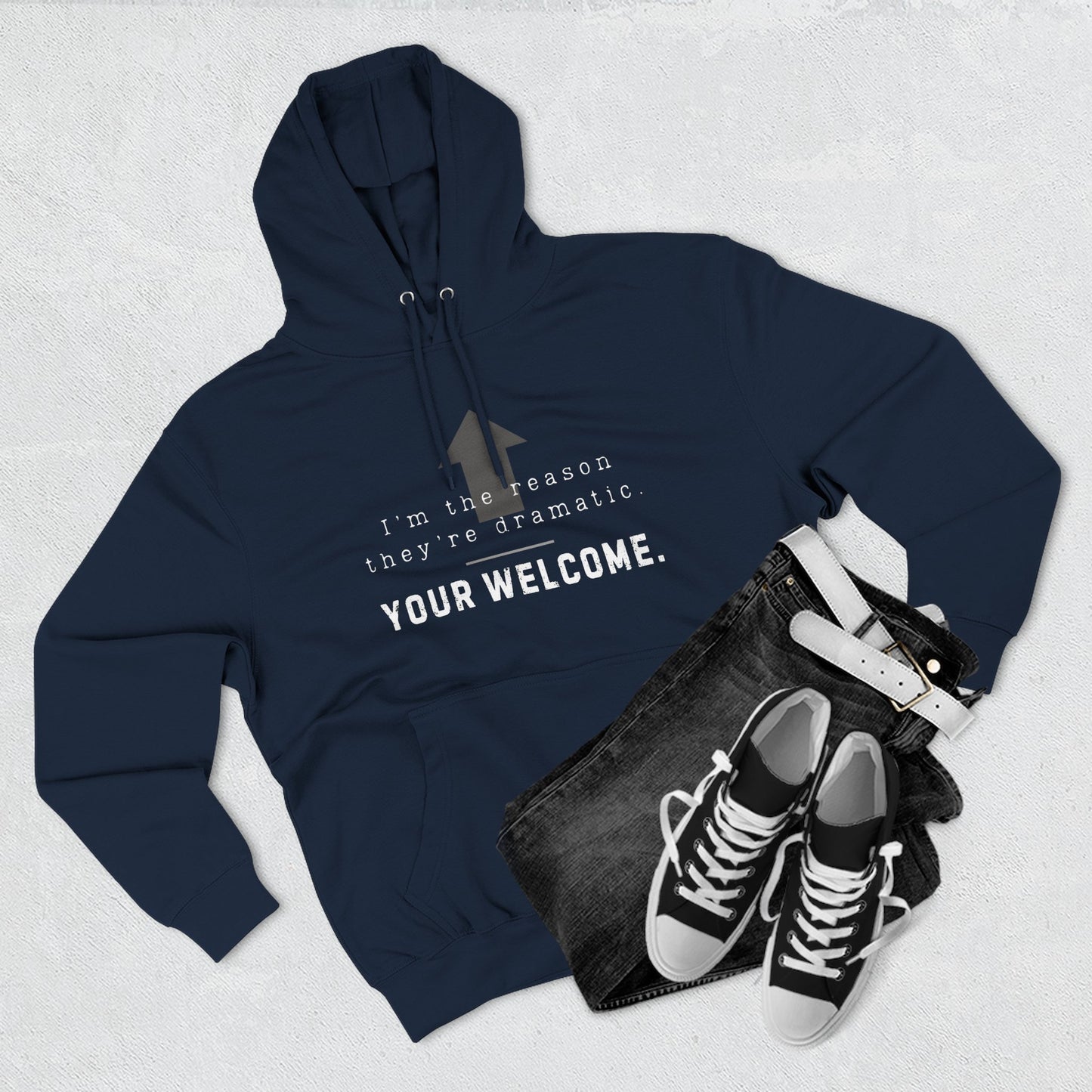 Dramatic Fleece Hoodie - Funny Graphic Sweatshirt, Perfect Gift, #DanceBro Merch,