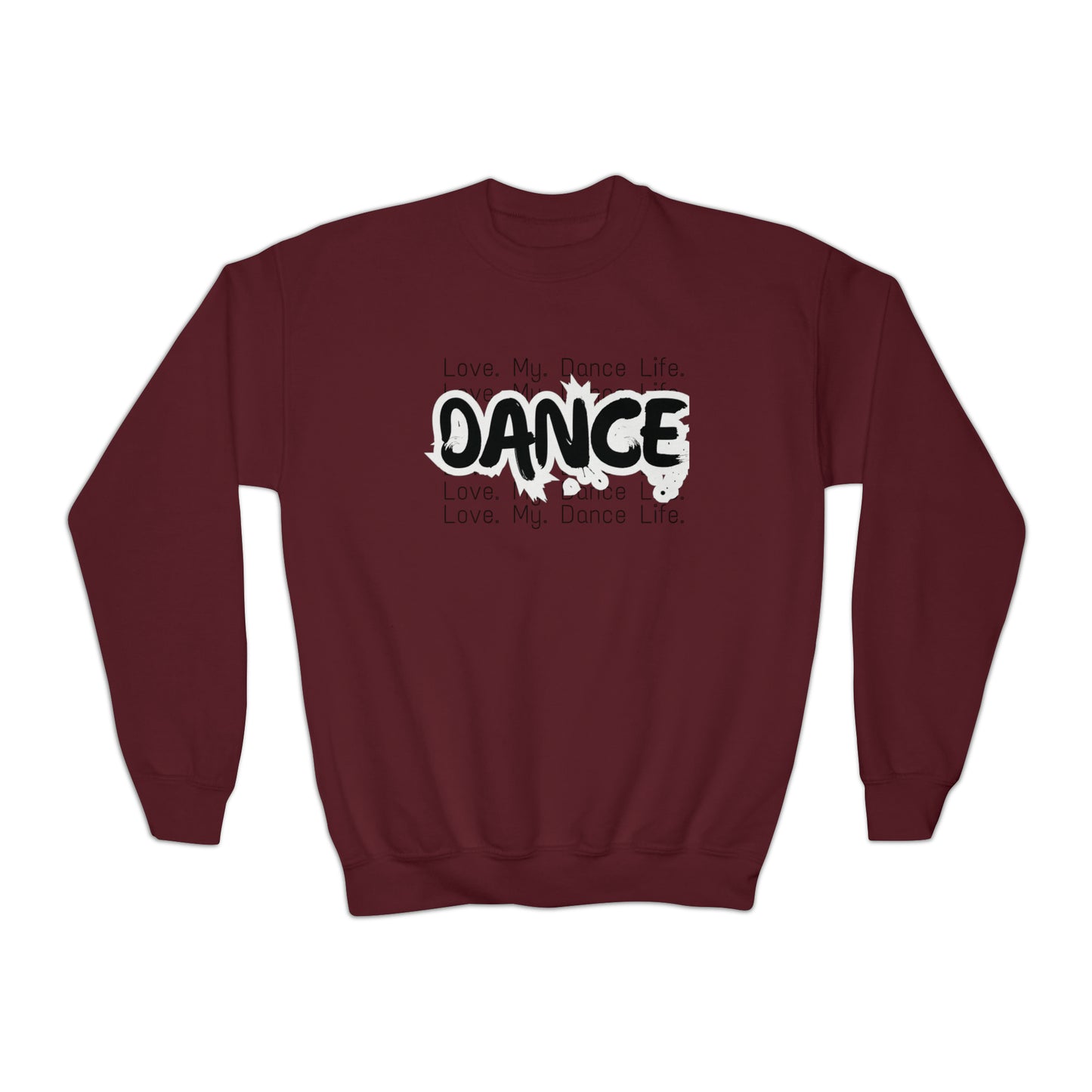 Kids Crewneck Sweatshirt ::  love dance life