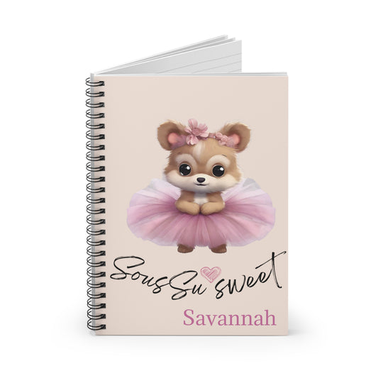 Spiral Notebook - Ruled Line.dance notebook for child, teacher, choreographer| sous soo sweet