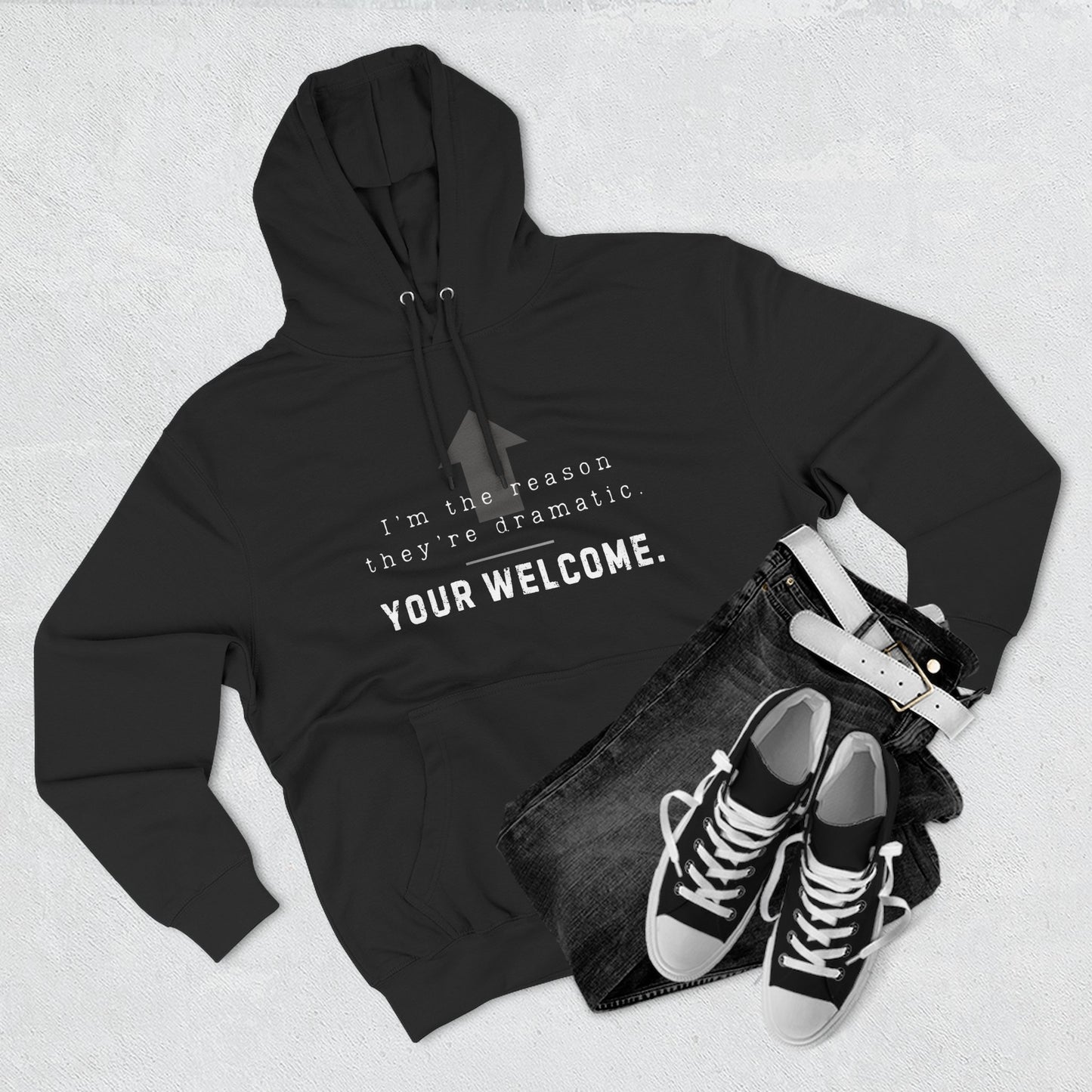 Dramatic Fleece Hoodie - Funny Graphic Sweatshirt, Perfect Gift, #DanceBro Merch,