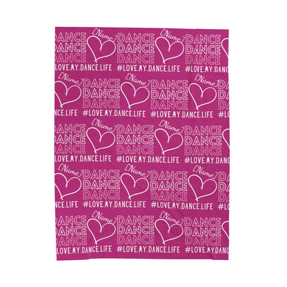 Dance plush blanket (pink)|dancer gift| perfect for snuggles| love dance blanket for dancer