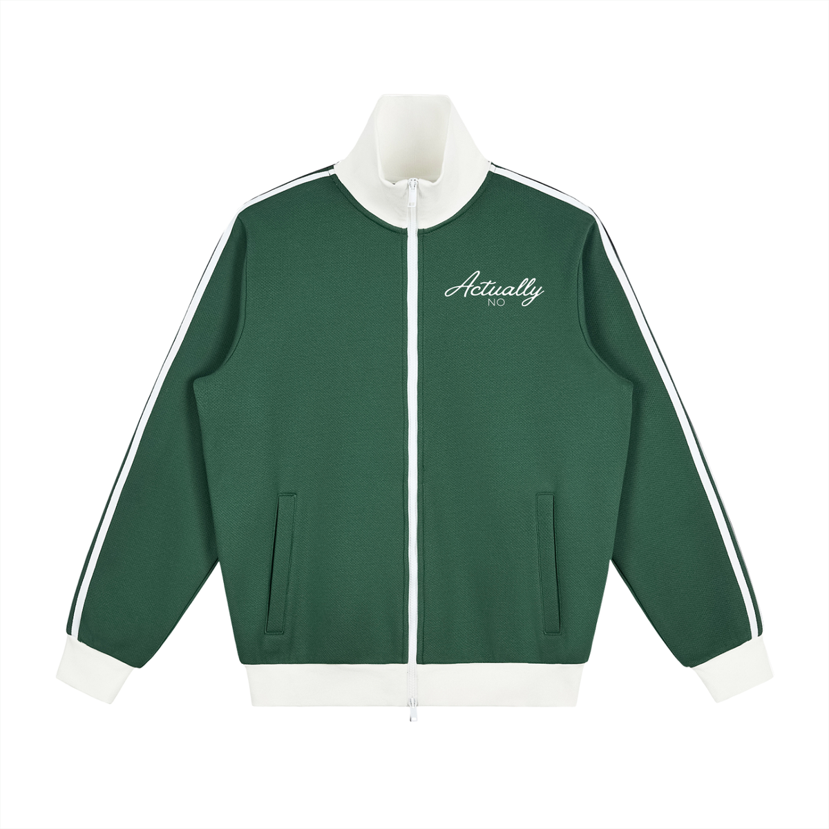 Contrast Side Stripe Fleece Track Jacket