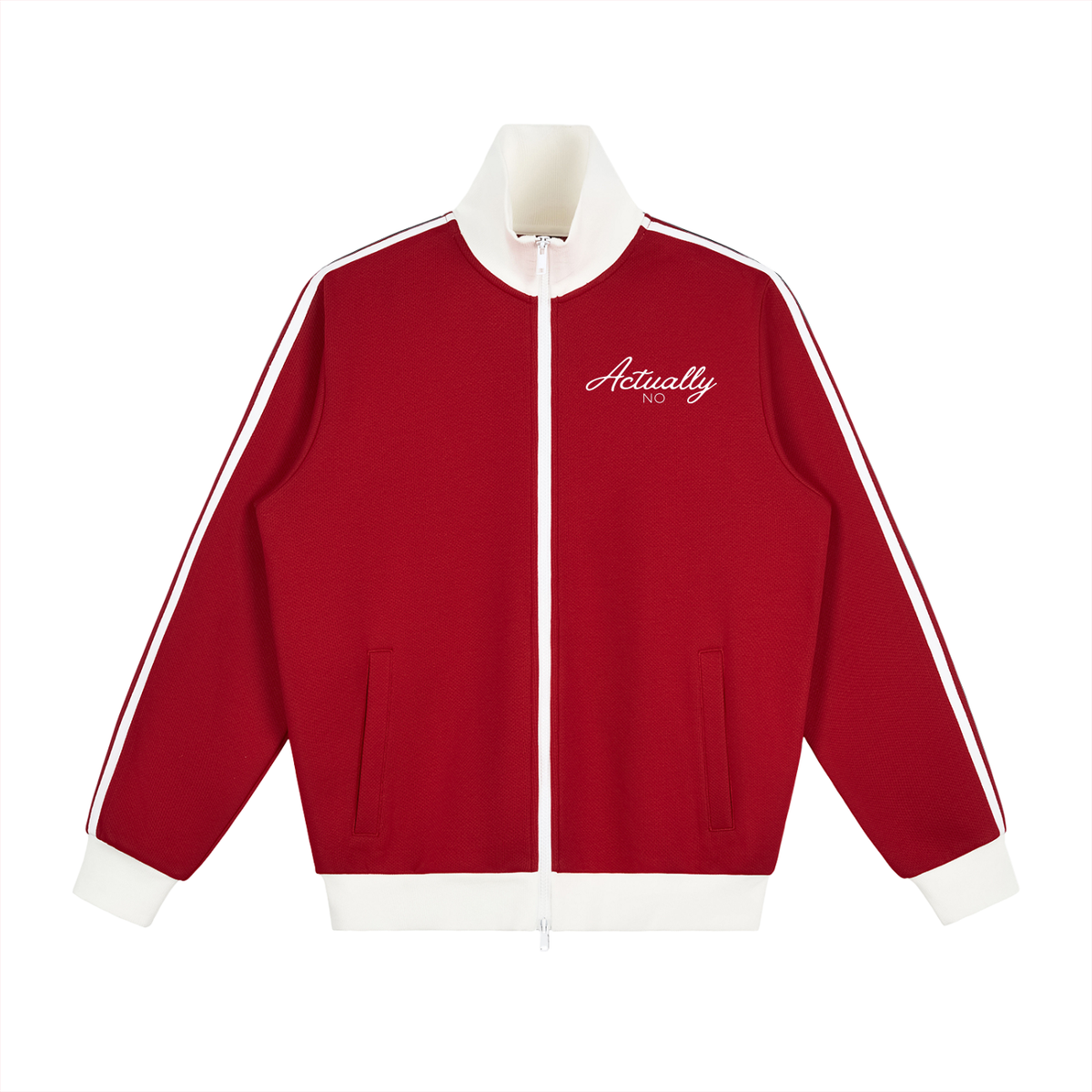Contrast Side Stripe Fleece Track Jacket