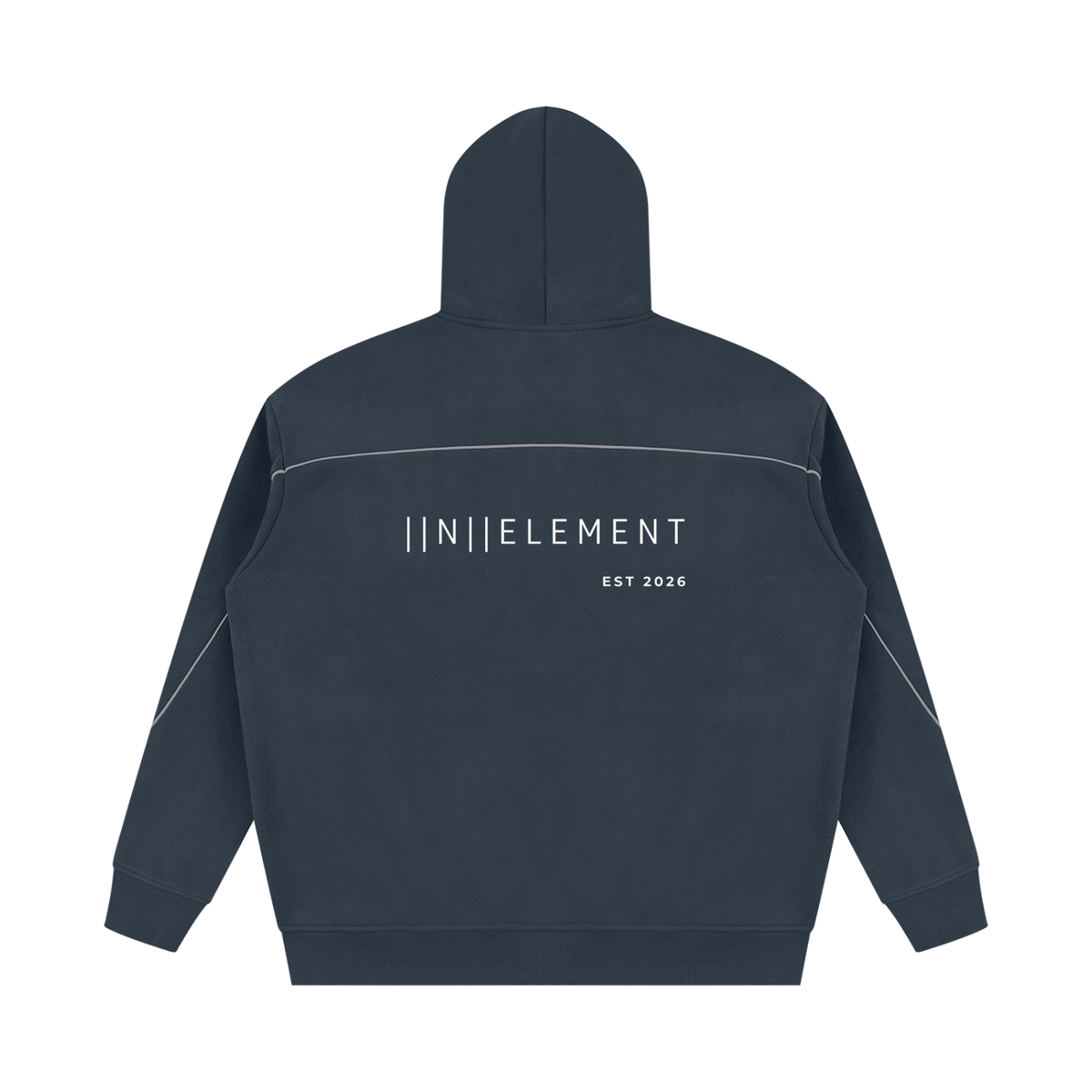 Unisex Oversized Piping Fleece Hoodie