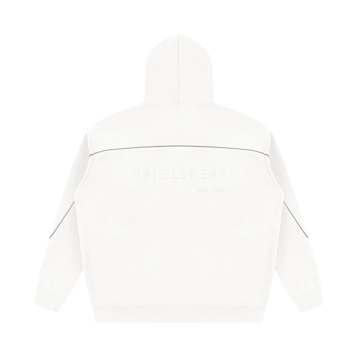 Unisex Oversized Piping Fleece Hoodie
