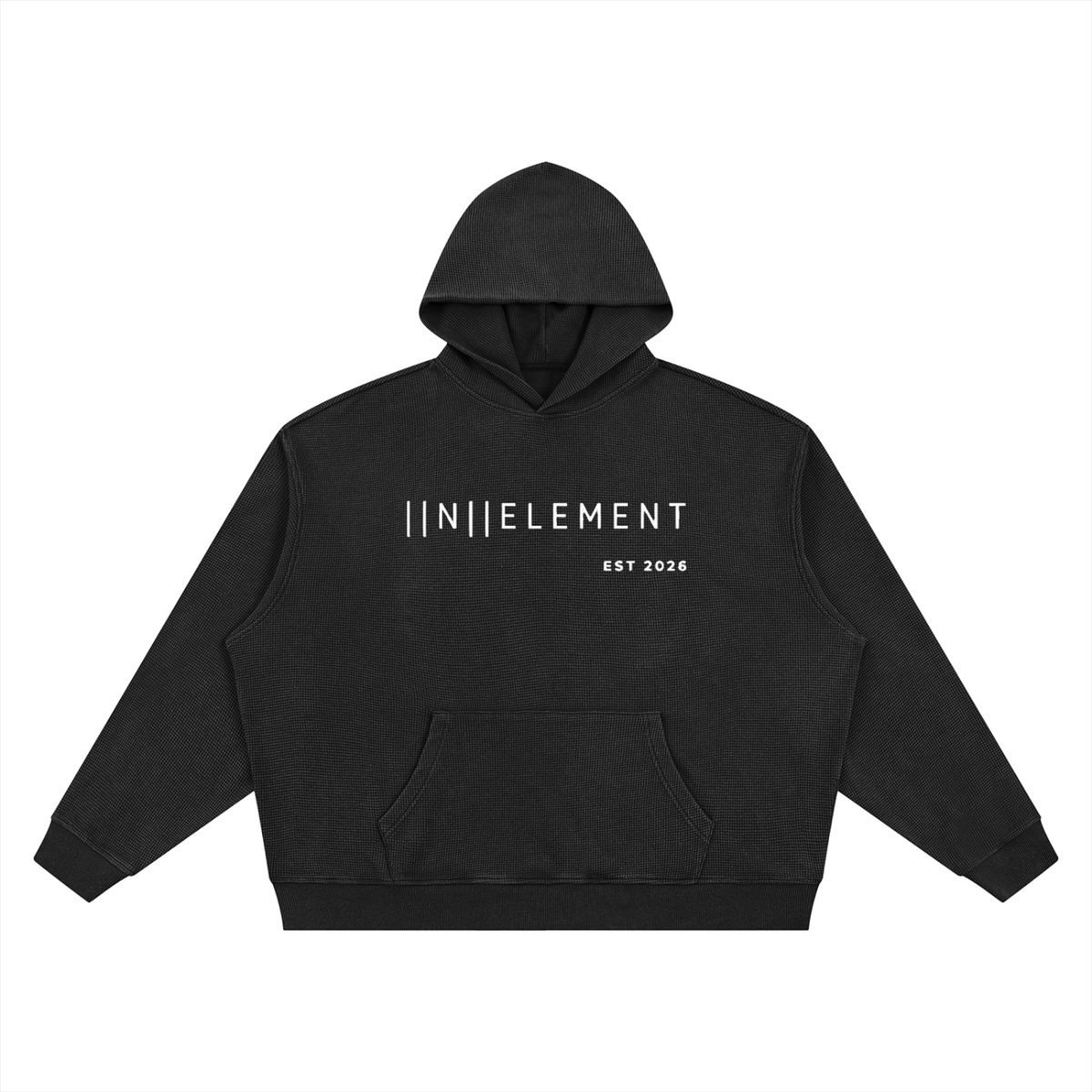 Unisex Vintage Wash Waffle Boxy Hoodie