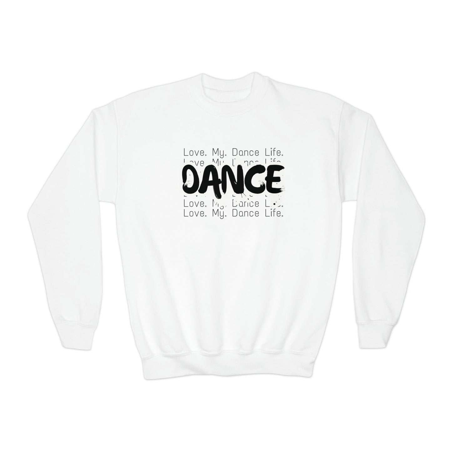 Kids Crewneck Sweatshirt ::  love dance life