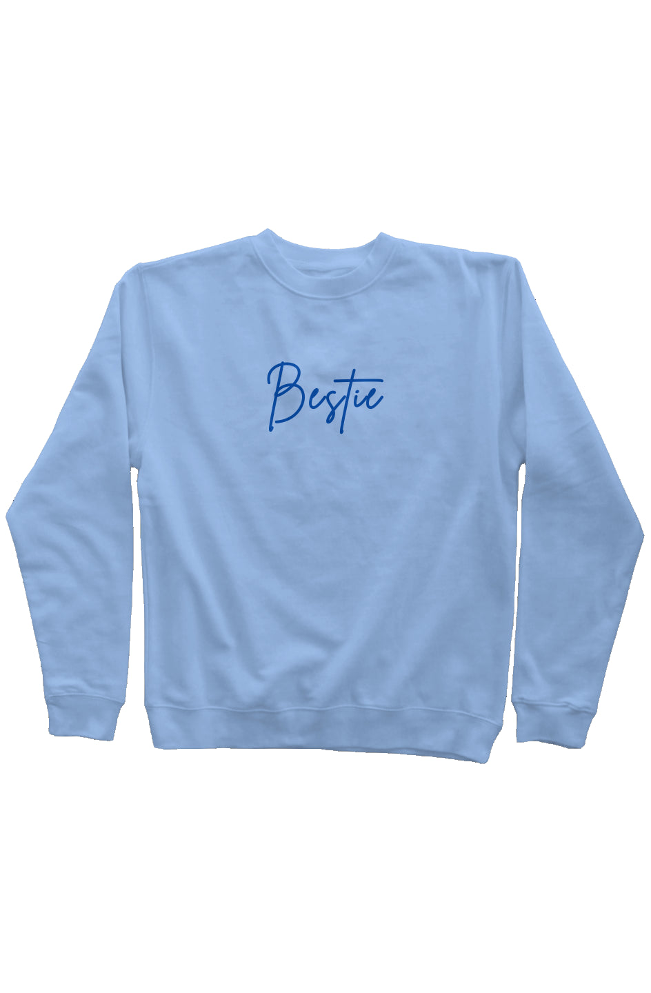 Bestie| puff 3D embroidery |Independent Pigment Dyed Crew Neck