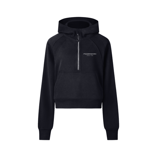 (PWD) Woman’s Cropped Half-Zip Hoodie