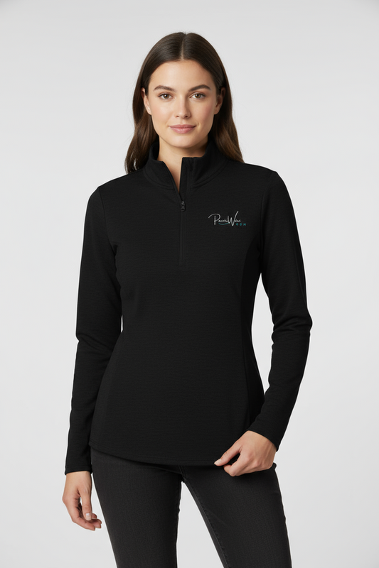 PWD | Womens PosiCharge Tri Blend Wicking 1/4 Zip