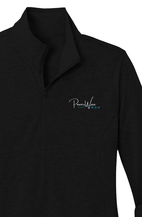PWD | Womens Light Weight Tri Blend Wicking 1/4 Zip| Powerworx Mom