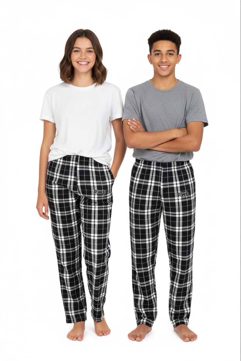 PWD | Youth Flannel Pants + Embroidery