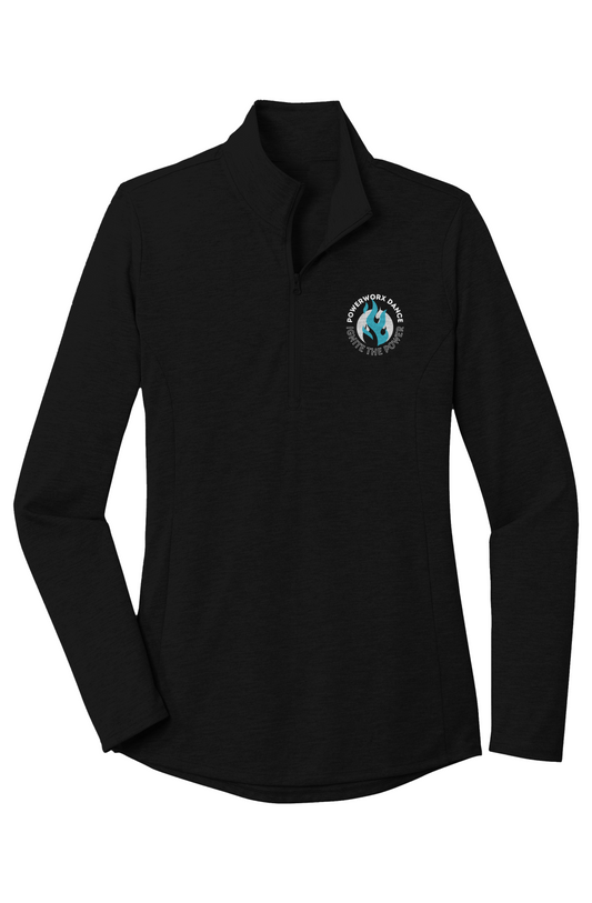 PWD| Womens Light weight Tri Blend Wicking 1/4 Zip| crest