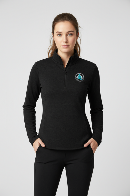 PWD| Womens Light weight Tri Blend Wicking 1/4 Zip| crest