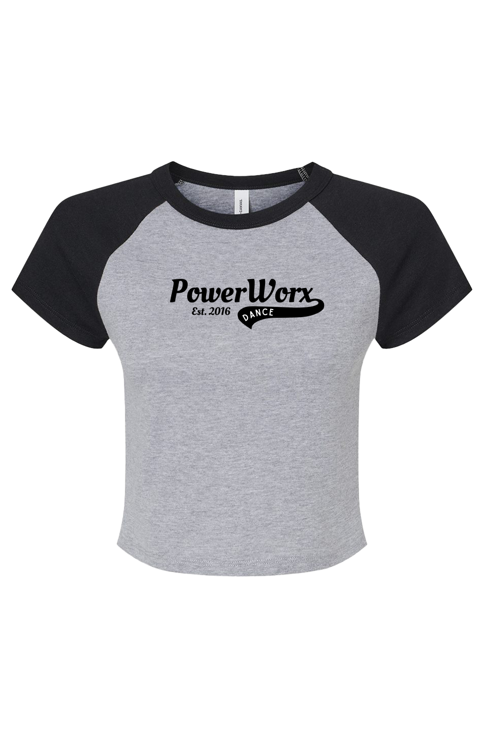 PWD| Micro Rib Crop Raglan Baby Tee - Sporty
