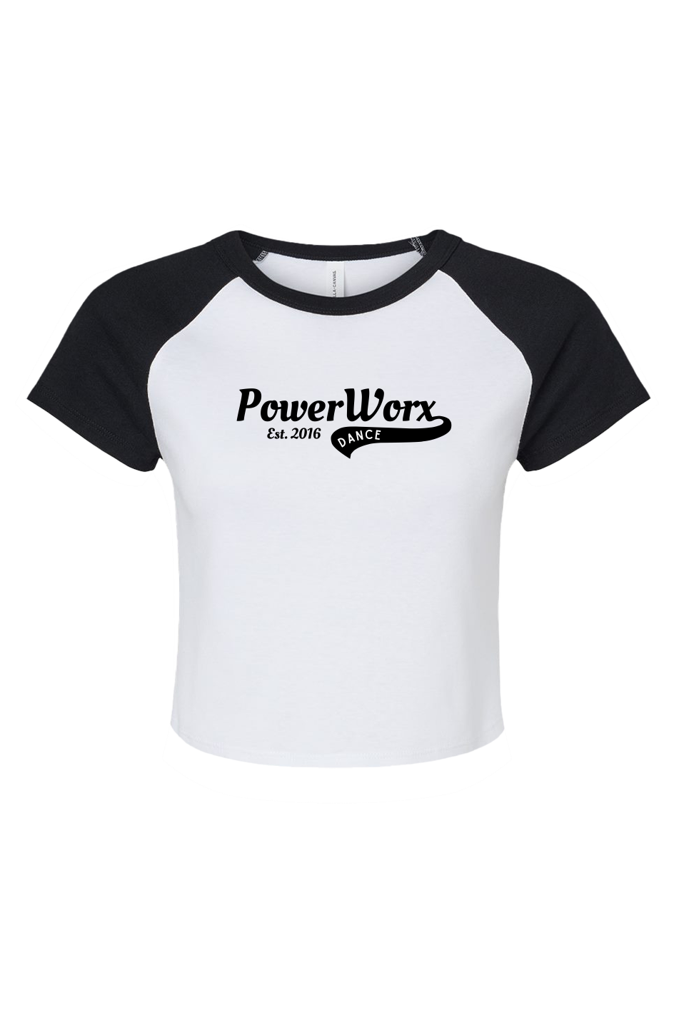PWD| Micro Rib Crop Raglan Baby Tee - Sporty