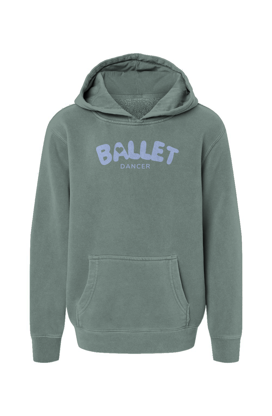 Youth  Pigment-Dyed Hoodie, Love Ballet hearts