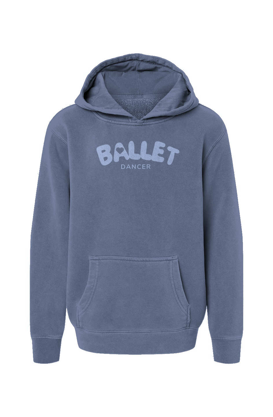 Youth  Pigment-Dyed Hoodie, Love Ballet hearts