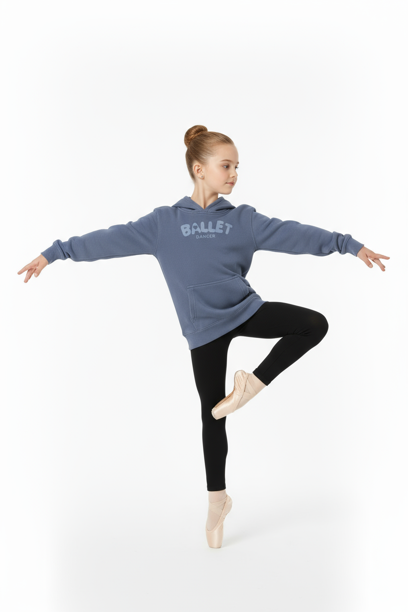 Youth  Pigment-Dyed Hoodie, Love Ballet hearts