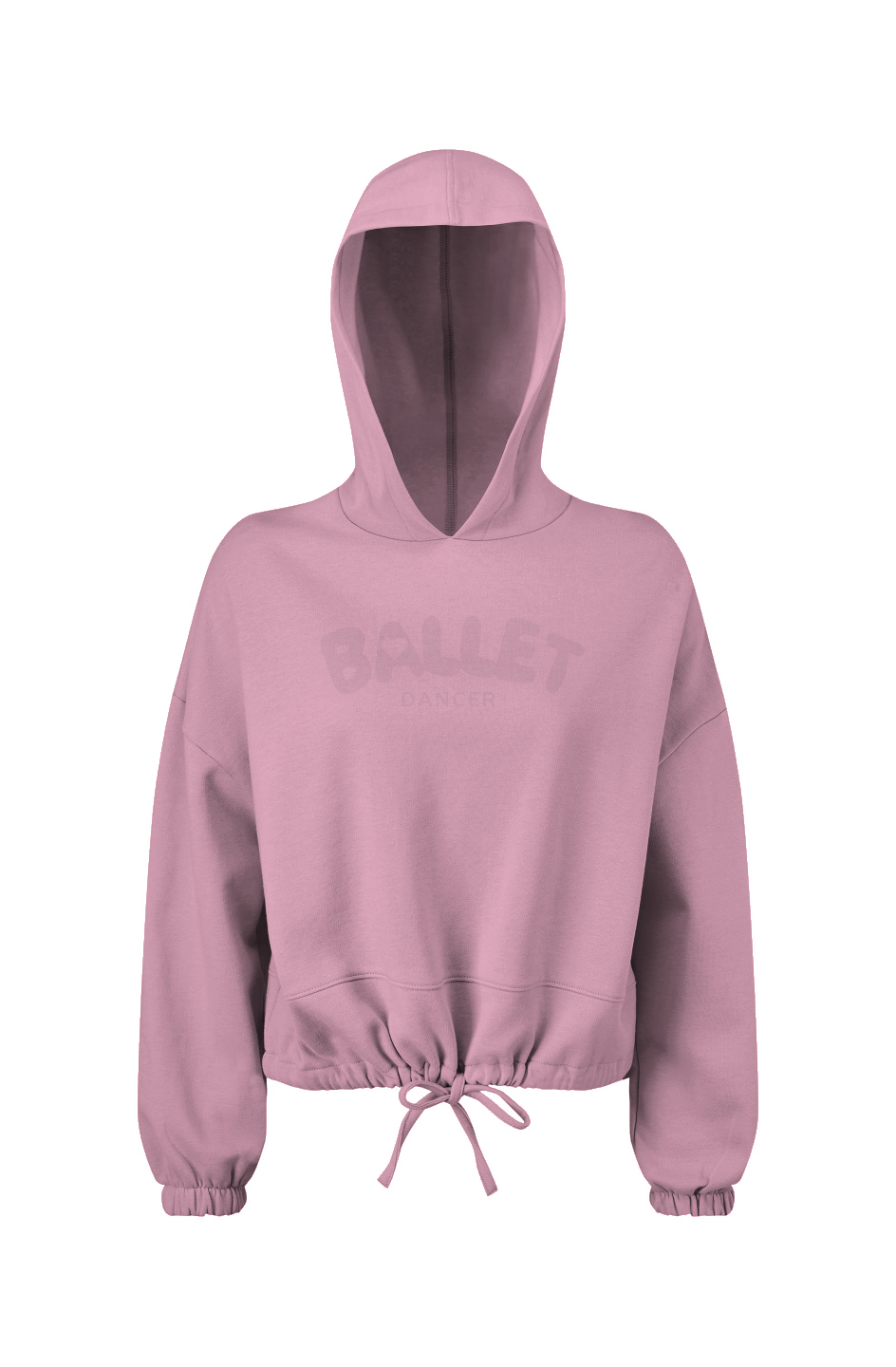 Ladies' Cropped Oversize Hooded Sweatshirt - Ballet dancer