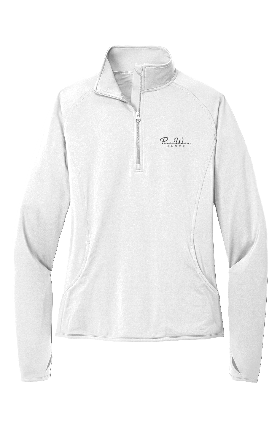 PWD| Womens Sport Wick 1/4 Zip Pullover - Script