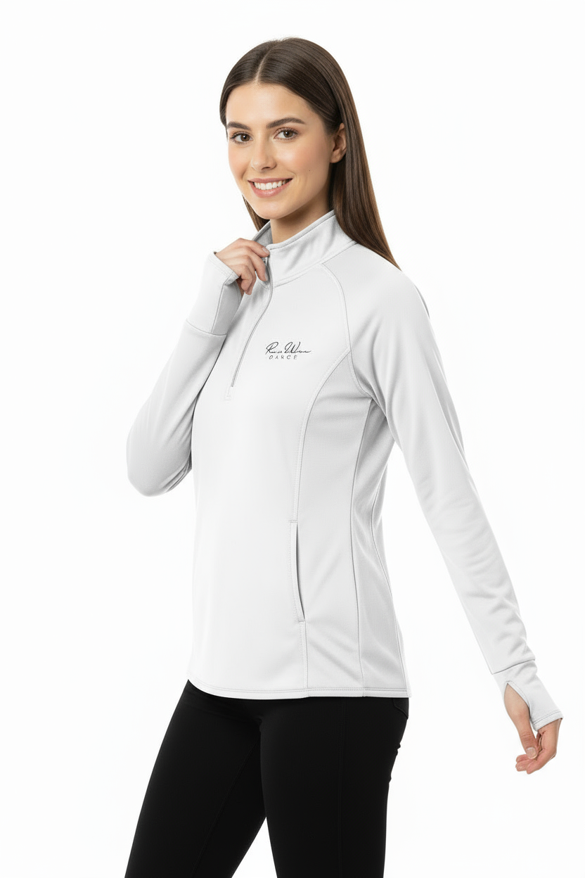 PWD| Womens Sport Wick 1/4 Zip Pullover - Script2