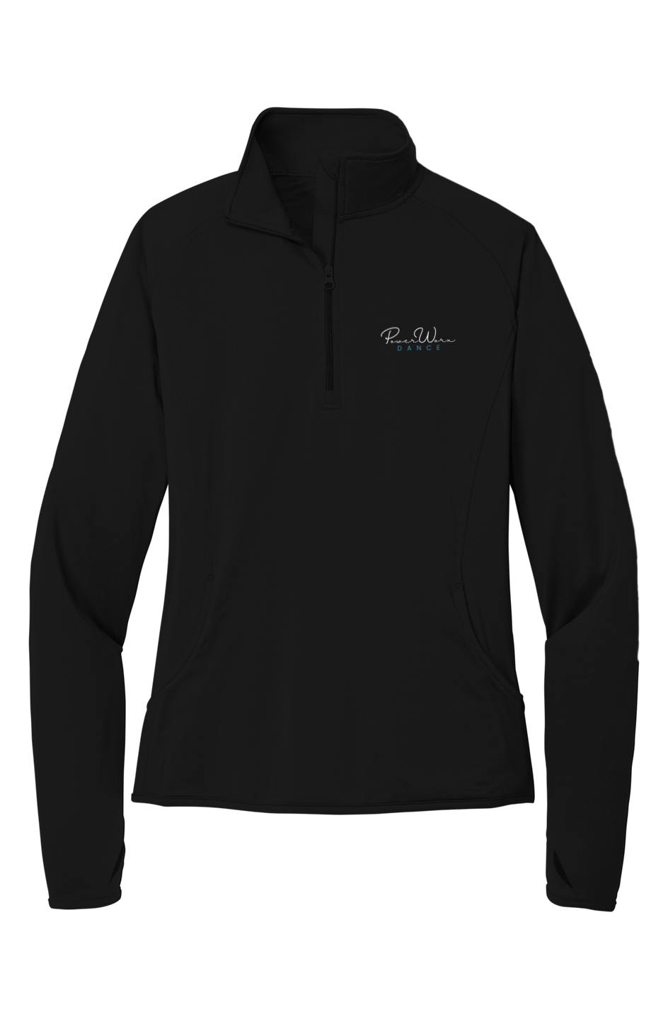 PWD| Womens Sport Wick 1/4 Zip Pullover - Script2